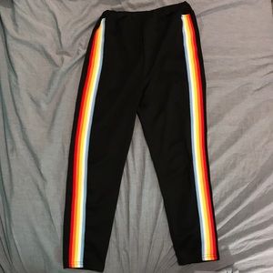 ROMWE color stripe joggers